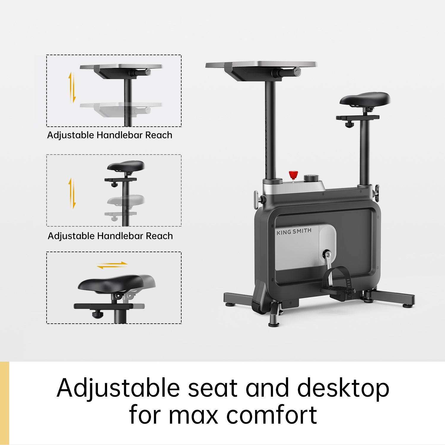 W1B 3IN1 Foldable Exercise Bike, Under Desk Bike