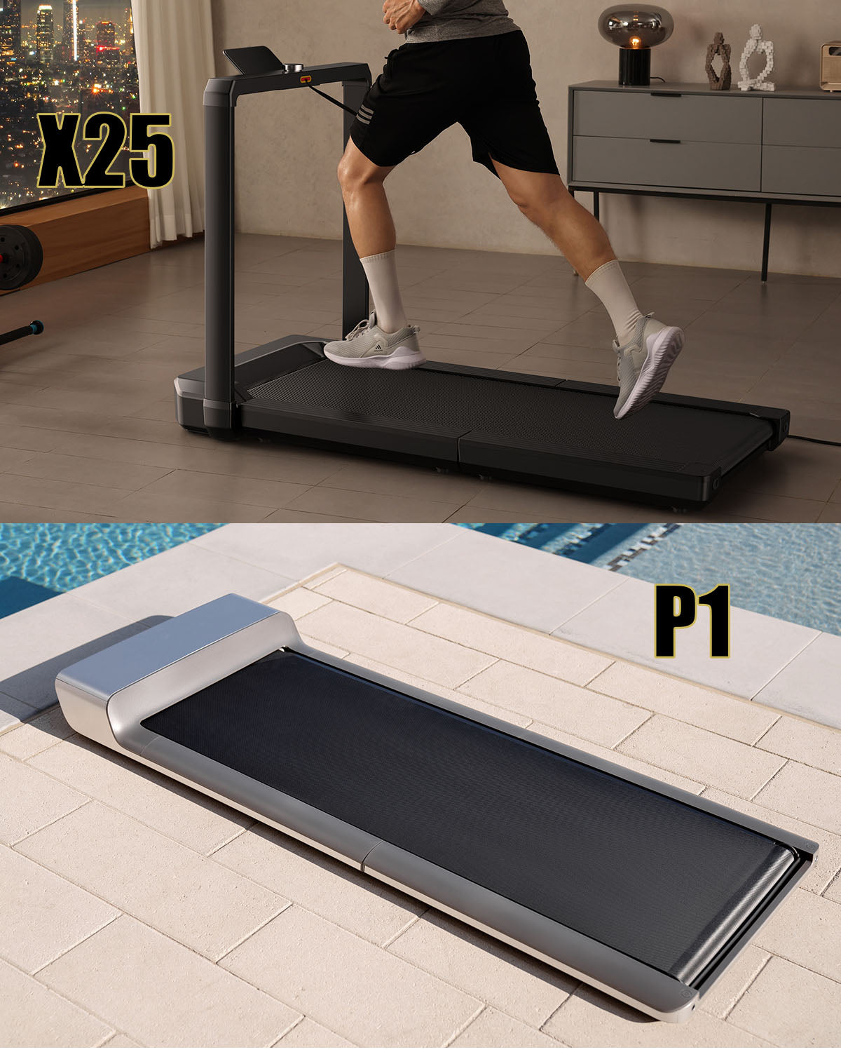 WalkingPad X25 and P1 combo 