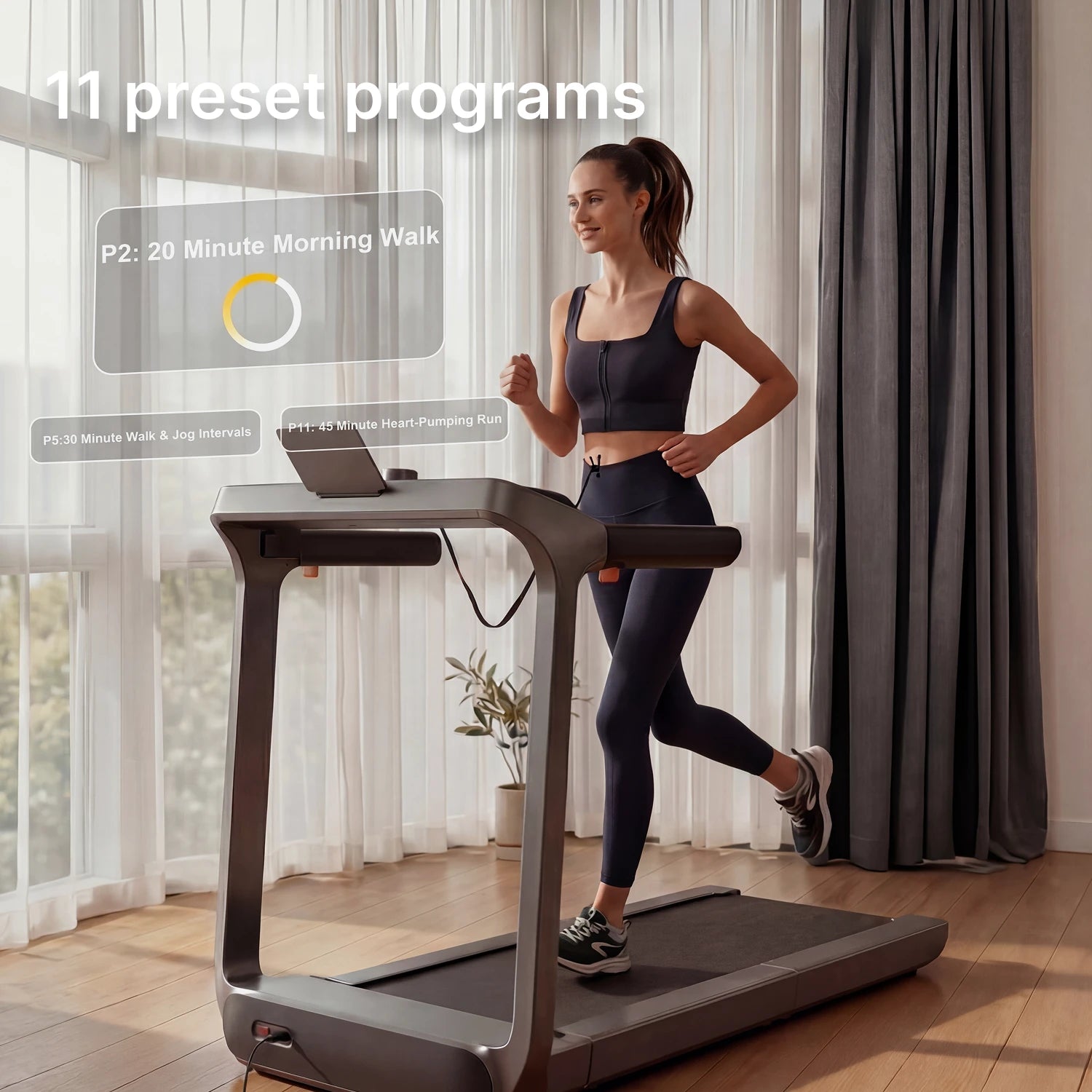 X218 Tri-fold Desk Treadmill for Running